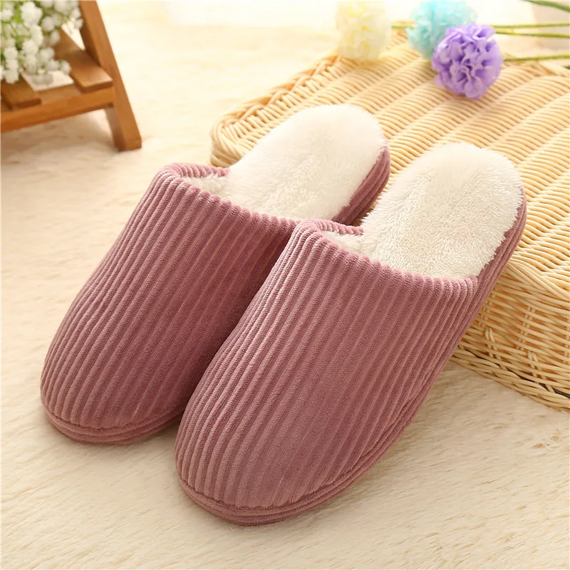 Женские и мужские домашние тапочки в полоску на толстой подошве Нескользящие