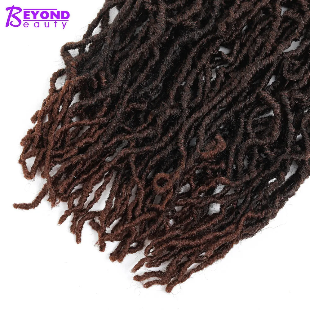 Faux Locs Crochet Hair Nu Locs Hair 18 inch 20Roots /packs Synthetic Crochet Hair Ombre Braiding Hair Extension