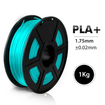 

PLA Plus 3D Printer Filament 1kg Roll 1.75mm PLA+ Accuracy Dimension +/-0.02 Plastic FDM 3D Printing Material Cyan Color