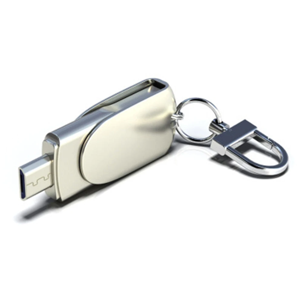 OTG USB флэш-накопитель 8 ГБ 16 ГБ 32 ГБ 64 Гб 128 ГБ для Android мобильных телефонов, планшетов 2в1 U диск металлическое устройство для хранения-шампанское серебро - Цвет: champagne silver128G