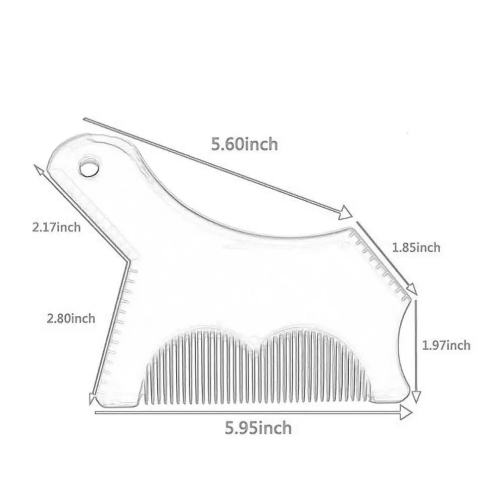 Men Beard Shaping Styling Template Comb Men'Smoustache Pattern Beards Combs Beauty Tool For Hair Beard Trim Templates