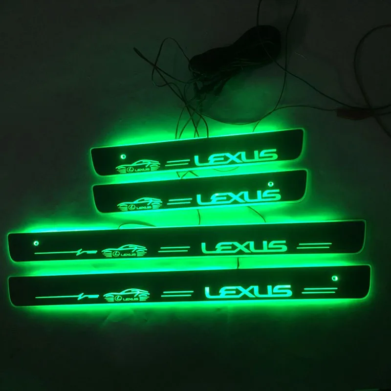 4PCS/set Applicable to LEXUS Streaming colour LED Lamp Door sills Welcome Pedal/Dynamic Lighting Vehicle Threshold For LEXUS ES