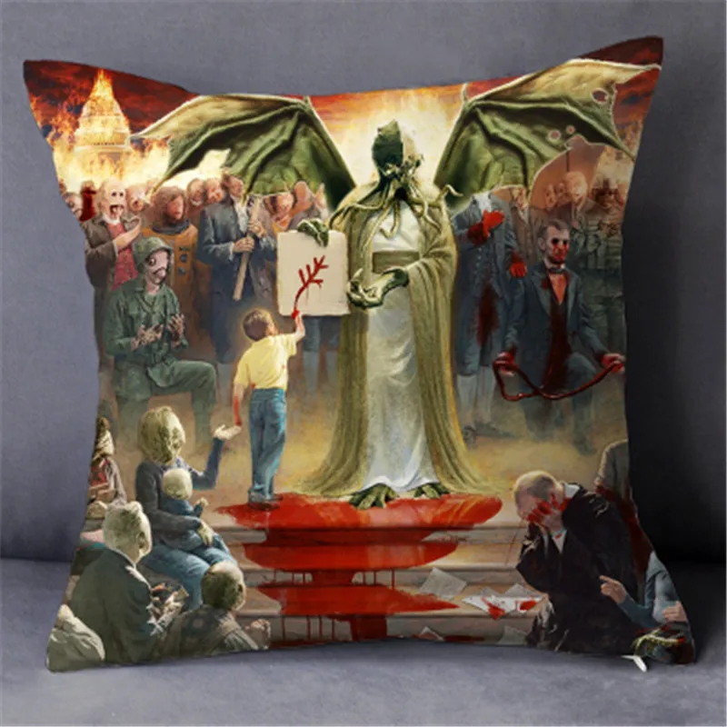 Cthulhu Mythos Great Old Ones Cthulhu короткая плюшевая подушка Креатив мультфильм гостиная диван пуховая подушка мягкие игрушки X2401 - Цвет: 50X50CM