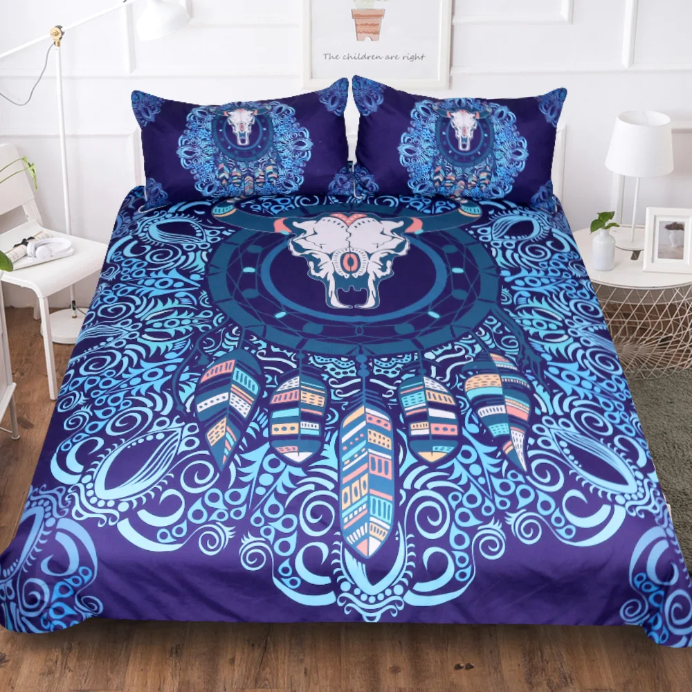 

BEST.WENSDe04 Quality Super soft Unicorn Bedding Cartoon Duvet Cover set 3D Dinosaur World bed set 2/3pcs Twin kids bedding set