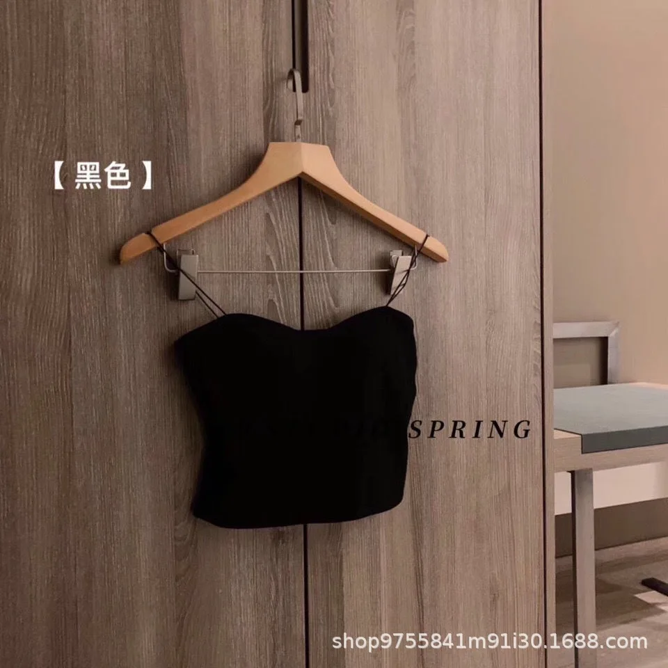 Women Tube Tops Cotton Sexy Solid Color Sports Tank Up