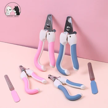 

Professional Pet Claw Nail Scissors with Lock Cat Dog Portable Nail Clipper Cutter Set Stainless Steel Grooming Scissors Clipper