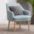 Solid Wood Cloth Single Sofa Chair Nordic Armchair Balcony Leisure Chair for Living Room Bedroom Lazy Modern Minimalist Creative 12