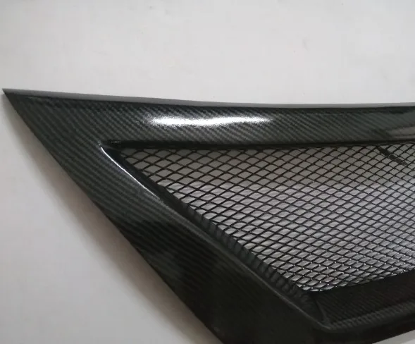 Подходит для NISSAN SUNNY 2011 2012 2013 углеродное волокно черная Передняя решетка Вокруг отделки гоночных Грилей