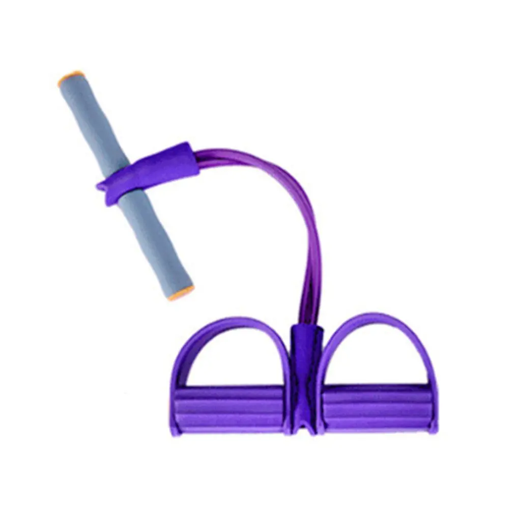 Сливовый 1Pc Fitness Gum Resistance Bands Latex Pedal Exerciser Sit-up Pull Rope Expander Elastic Bands Yoga equipment Pilates Workout - Цвет: Сливовый