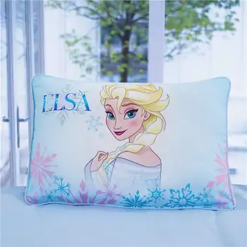 

blue Disney pillow for kids bed sleep pillow cotton Girls bedroom decoration Frozen Elsa princess 3d pattern 30*45 cm removable