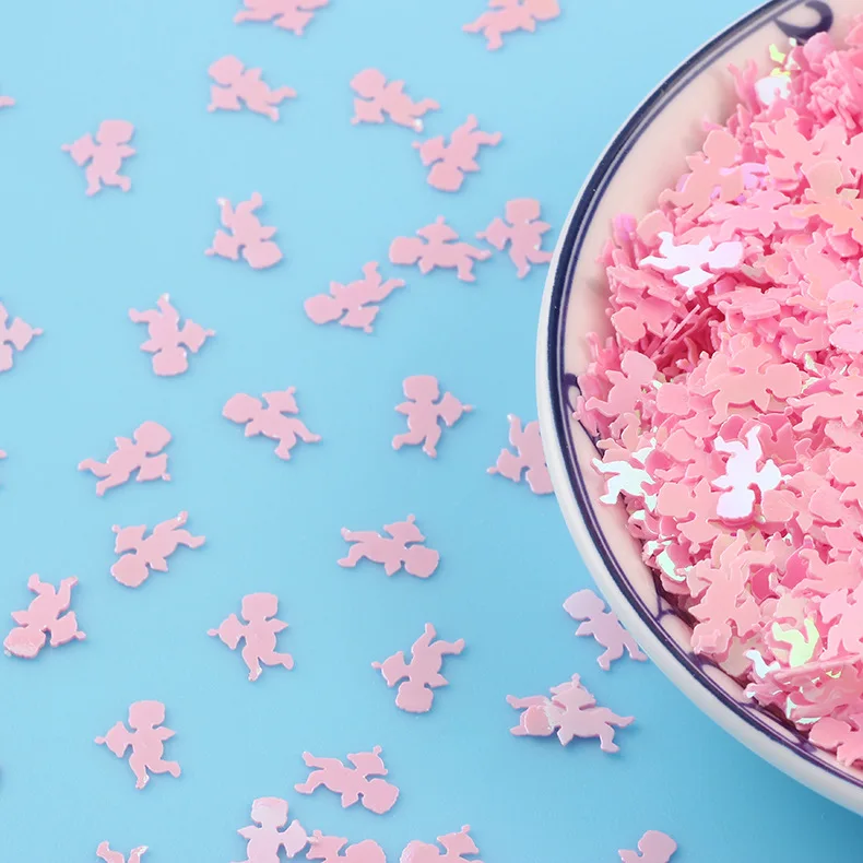 Light pink 10 г Амура стрельба из лука свободные блестки пайетки шитье украшение ногтей конфетти DIY Аксессуары свадебные украшения 7*9 мм - Цвет: Light pink