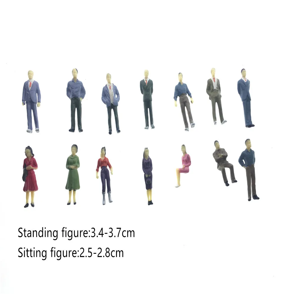 100 Mixed Color Pose Model People Figures Passenegers Train Scenery O 1 50 Scale for sale online 