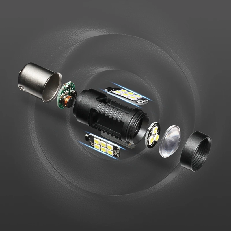 Комплект из 2 предметов 21 Вт Led 1156 Ba15S светодиодные лампы автомобиля светильник s 1200Lm сигнал поворота Стоп-сигнал светильник R5W 2835 светодиодов 12V 24V автомобилей лампы