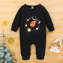Body en coton pour nouveau né garçon, barboteuse à manches longues, imprimé Constellation, vêtements 