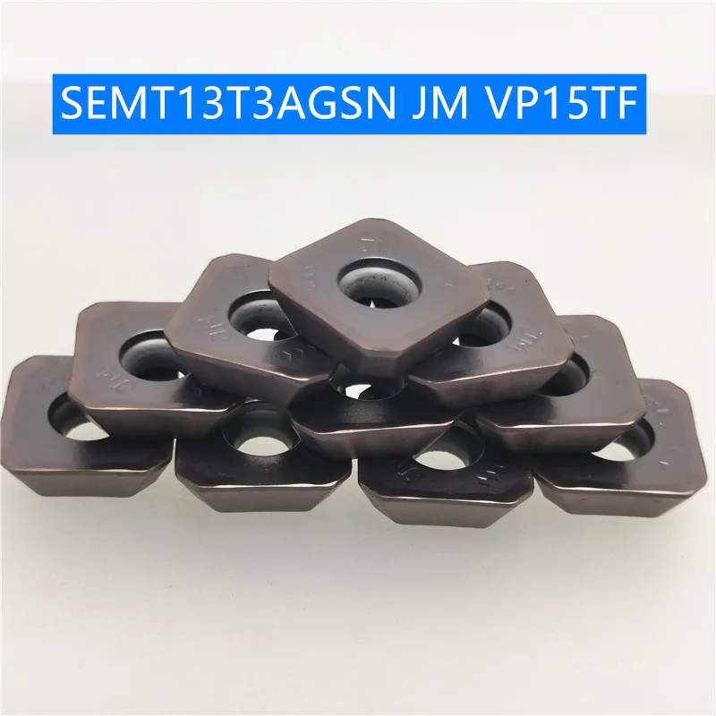 

10PCS SEMT13T3AGSN JM VP15TF SEMT13T3 Carbide Insert Turning Tool Turning Milling Cutter CNC Cutting Tool