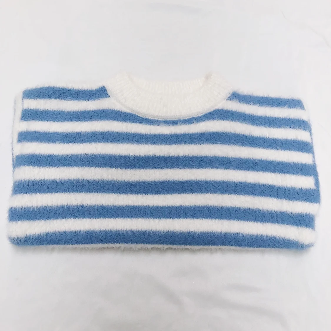 Girls Winter Sweater Water Mink Velvet Kids Wool Knit Clothes New Baby Boys Stripe Pullover Sweaters for Children Clothing