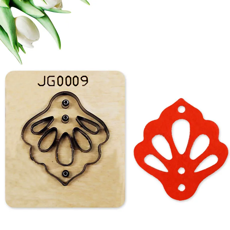 

Shell-shaped Leaves Frame Customized Leather Metal Cutting Dies Handcraft DIY wooden molds dies cutting & Wooden Punching dies