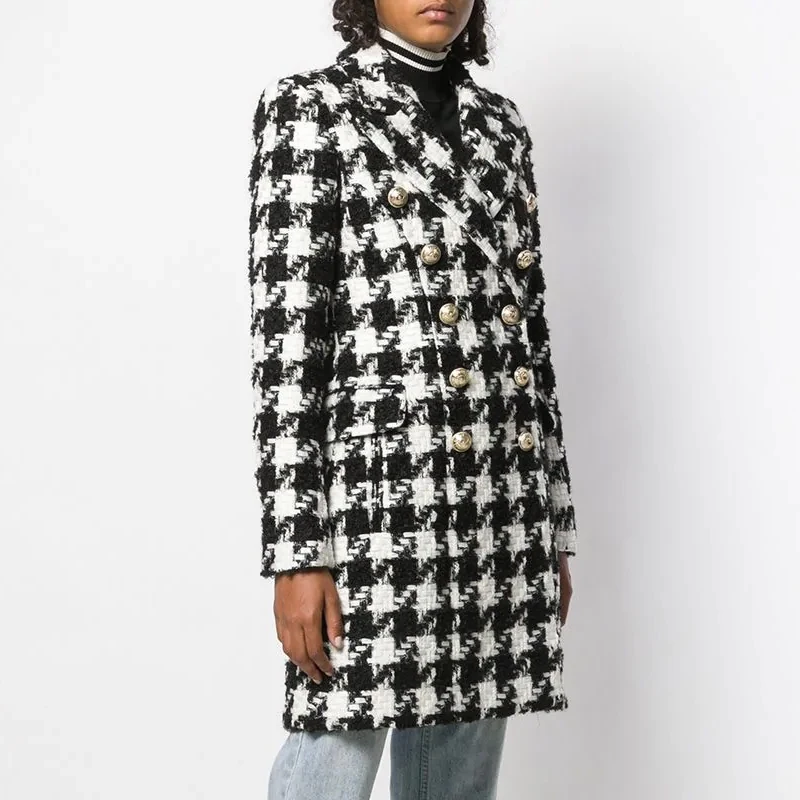 black and white coat womens