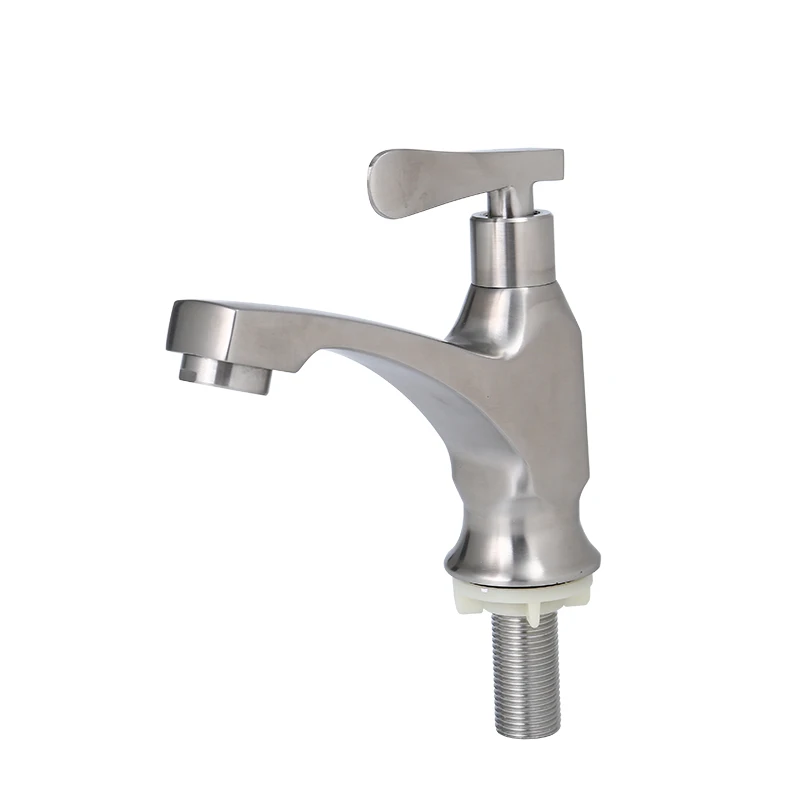

Basin Faucet Bathroom Sink Single Cold Water Tap Chrome Finish Tap Water Faucet Bathroom Sink Faucet Tap Restroom