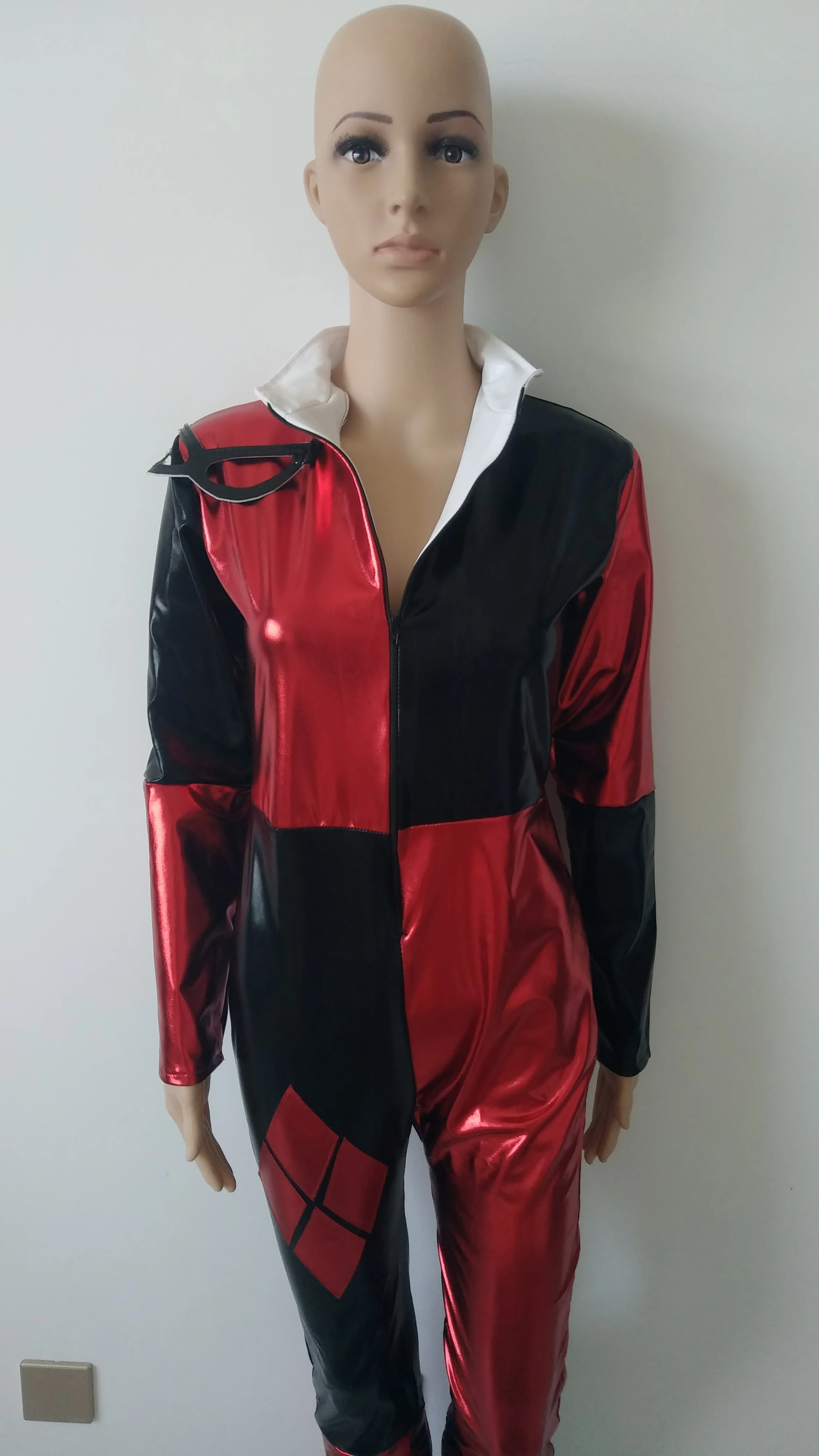 Harley quinn костюм металлическое сияние зентай женский/Для женщин/девочек