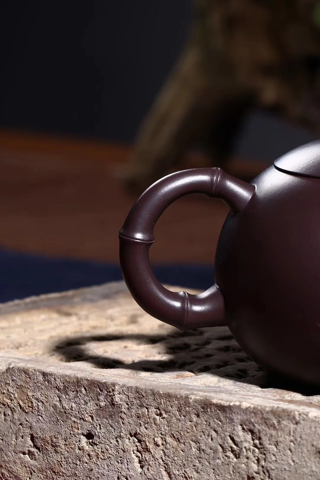 Yixing Masters Entirely Handmade Bamboo Joint Xi Shi Bamboo Wu Min 100 Mesh Old Purple Clay Teapot Tea Set Customizable Wholesal