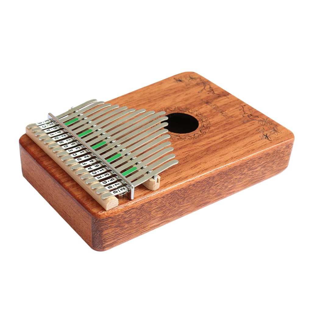 

17 Key log Kalimba Piano Finger Thumb Piano Instrument with Tuning Hammer