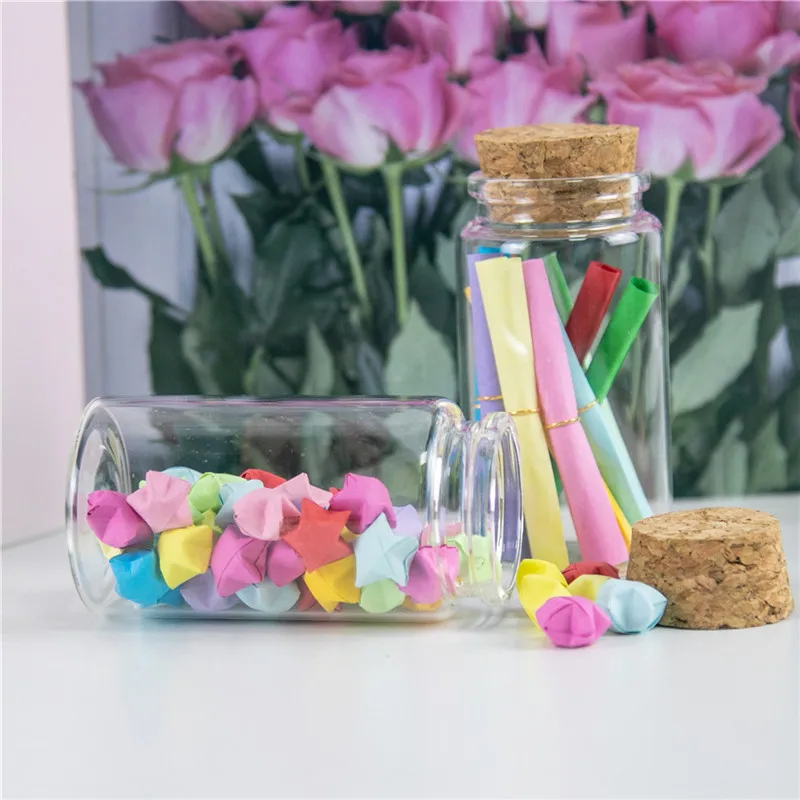 

100ml Mini Clear Glass Storage Jars Bottle Vial Container Wishing Bottle with Cork Stopper DIY Jars Bottles Container 24pcs