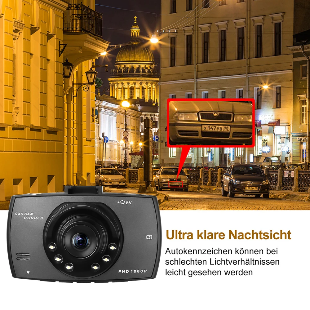 Car DVR Dash Camera Full HD 1080P 120 Degree Dashcam Video Night Vision G-Sensor Dash Cam Driving Recorder Hidden Mirror (11)