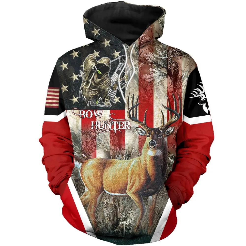 

Bow Hunter 3D All Over Printed Hoodies Unisex Harajuku Casual Jackets Pullover Fashion Tops -2