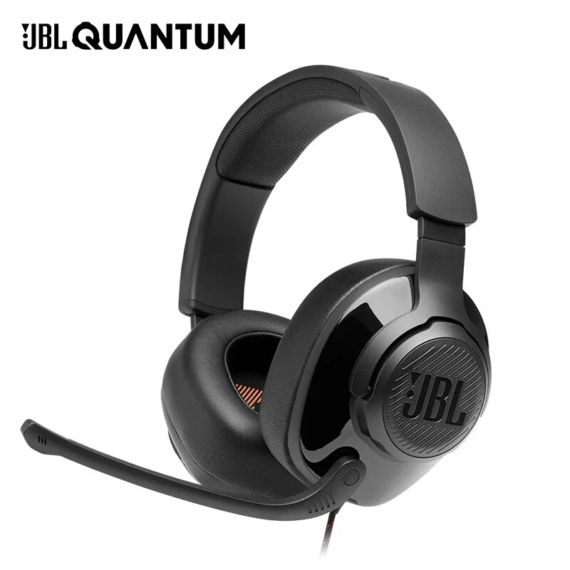 JBL QUANTUM200 head mounted gaming headset wired computer headset with microphone microphone Jedi survival chicken headset black