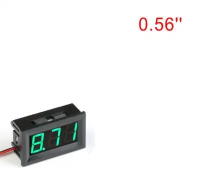 0.56in Green Мини цифровой вольтметр тестер постоянного тока 4,5 в до 30 в цифровой вольтметр напряжение Панель метр красный/синий/зеленый Вольтметр для электромобиля или мотоцикла автомобиля - Цвет: 0.56in Green