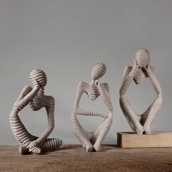 

Abstract Character Decoration North European Creative Home Ornament Drawing Room Office Sandstone Decor statue Sculpture