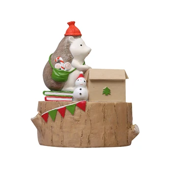 

Christmas Hedgehog Diary Flower Pot-Unpacking Gifts Suitable For Planting Succulents Herbs And Cactus Plants As Home Decoration