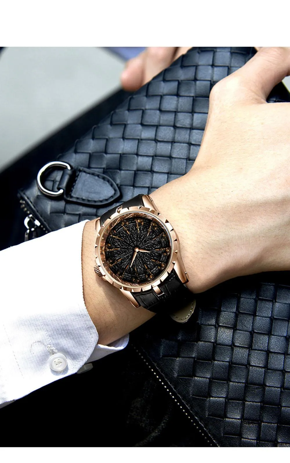 45mm12 рыцарь Роскошные Дизайнерские мужские часы EXCALIBUR Высокое качество черные кожаные кварцевые часы мужские деловые наручные часы мужские RDDBEX0