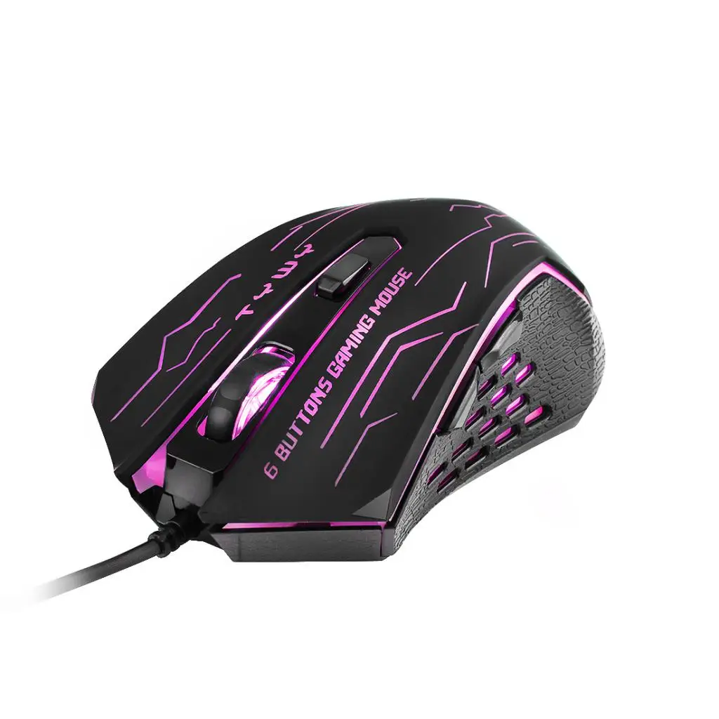 3200 DPI Multi-Color Breathing Light Ergonomic Optical Game USB Wired Gaming Mouse for Computers PC Laptop Backlight Mouse
