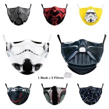 

Space Warrior Print Adults Mask Cotton Adults PM2.5 Masks Windproof Mouth-muffle Reusable Washable Mouth Maske