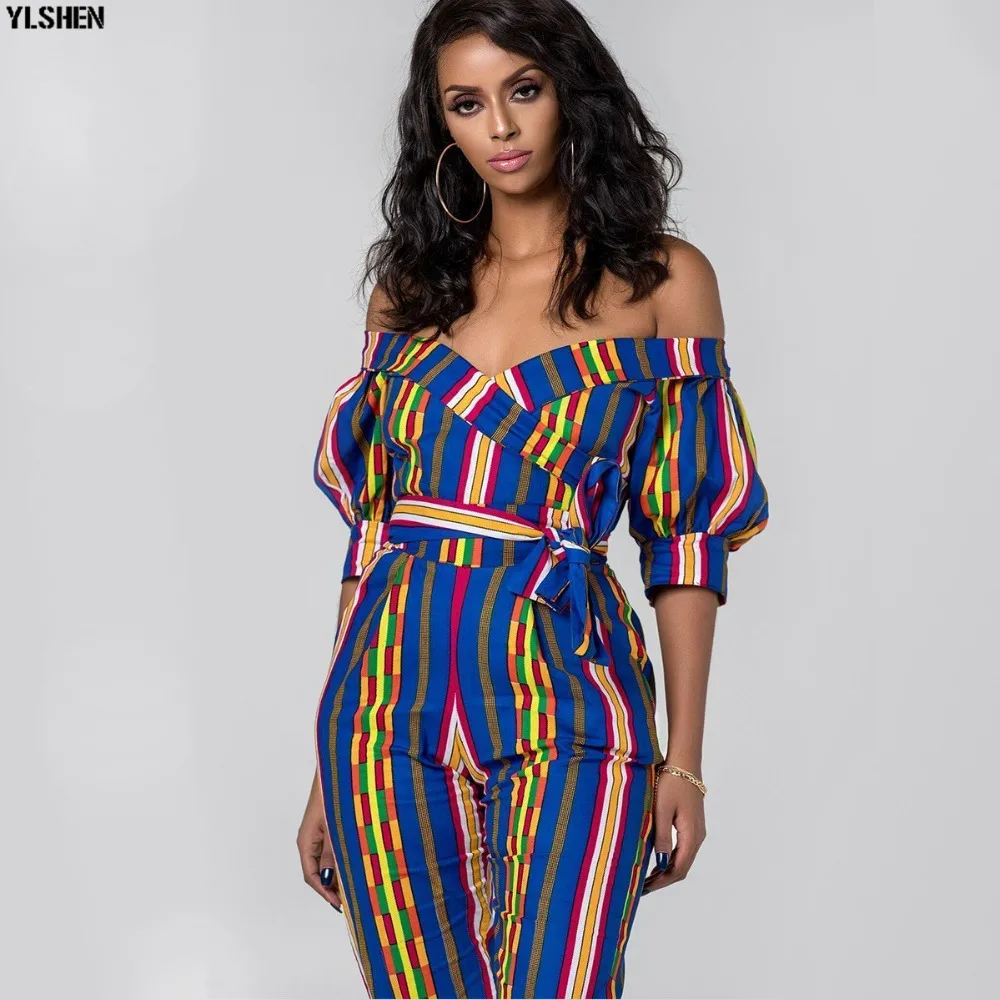 Dashiki African Clothes for Women Traditional Print  Jumpsuit Dresses Basin Riche Clothing Vetement Robe Africaine Femme 2019 17