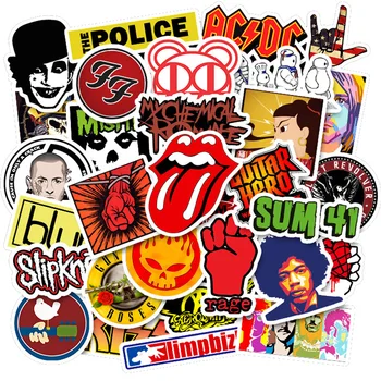 

50Pcs/set Rock Music Band Stickers Graffiti Cool Pegatinas For Motorcycle Notebook Laptop Luggage Bicycle Skateboard