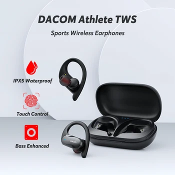 Alternative view of DACOM ATHLETE TWS Bluetooth Earbuds Bass True Wireless Stereo Earphones Sports Headphones Ear Hook for Android iOS Waterproof