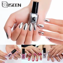 Модный металлический зеркальный лак для ногтей, многоцветной стойкий Серебряный прозрачный розовый золотой лак для ногтей, дизайн зеркального лака для ногтей