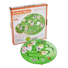 Деревянные игрушки мультипликационных животных цифры фруктовый лабиринт игрушка круглый лабиринт Вечерние игры подарок раннее образование Монтессори головоломка игрушки для детей