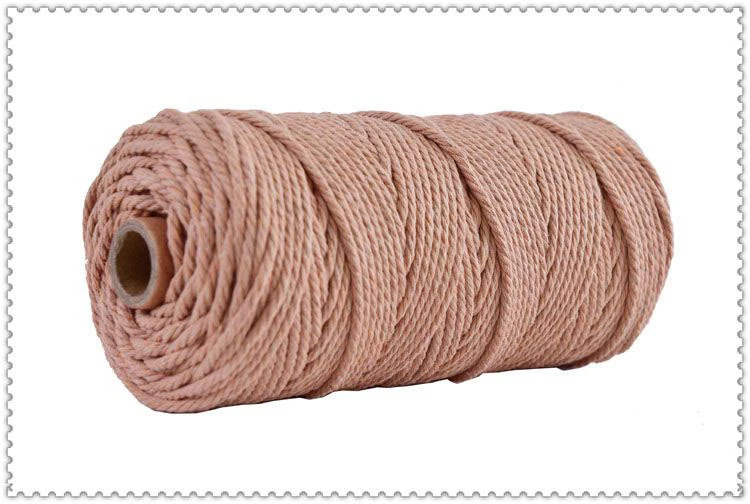 3mm 100% Cotton Macrame Cord Colorful Cord Rope Twisted Macrame String DIY Home Textile Wedding Decorative Tapestry Art 110yards 