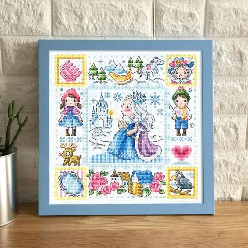 hh TOP Cross stitch kits Counted Stitch Kit The Snow Queen Princess Winter Fairy Tale Fairytale Fairyland Wonderland SO | Дом и сад