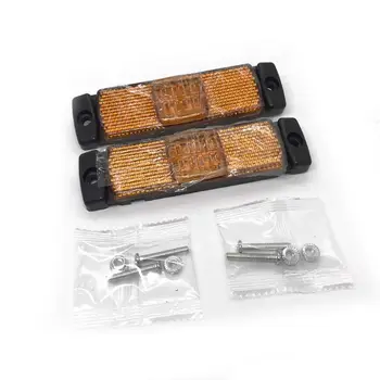 

2 Pcs 4 LED Trailer Tail Light Kit 10-30V F4 Reflector Lamp Stop Turn Brake E7CA