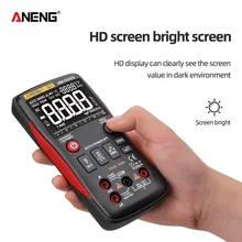 Multímetro digital 9999 t-rms faixa automática lcd dc voltímetro ac amperímetro analógico lcr medidor capacitor ohm hz ncv tester q1