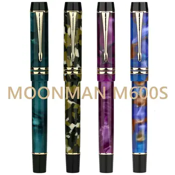 

Moonman M600S Acrylic Resin Fountain Pen Iridium F Nib Ink Pen Original Box