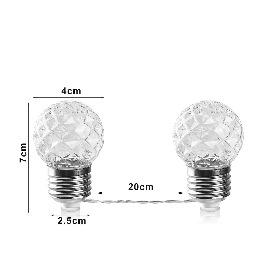 Waterproof Solar Globe Bulb String Lights Outdoor Pineapple Ball LED Light String Garland Patio Chain Lamps Christmas Decoration 4