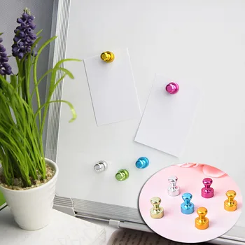 

Peerless 6pcs/set Strong Magnetic Thumbtacks Transparent Noticeboard Skittle Pin Magnets DIY Fridge Whiteboard