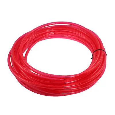 

10mm OD 6.5mm Inner Dia Clear Red Air Polyurethane Hose PU Tube 49.2Ft