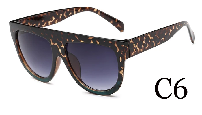 LVVKEE Модные женские солнцезащитные очки Брендовые дизайнерские Роскошные ретро солнцезащитные очки градиентные линзы большая полная оправа очки женские очки - Цвет линз: C6